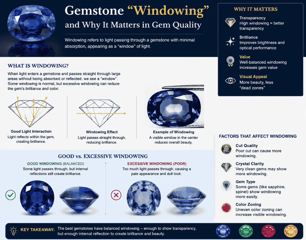 What is Gemstone “Windowing” and Why It Matters in Gem Quality