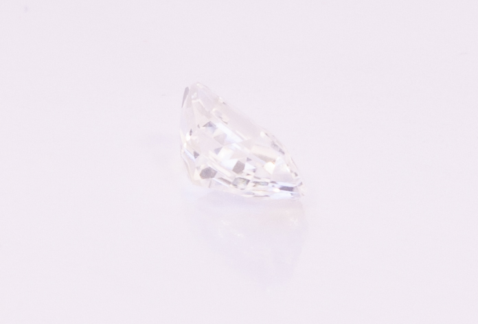 1.8ct White Sapphire SI1 Emerald Shape (9.3x4.5x4 mm) Unheated gemstone from Sri Lanka