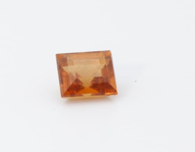 1.2ct Orange Citrine VVS Asscher Shape (5.9x5.3x3.9 mm) Unheated gemstone from Sri Lanka