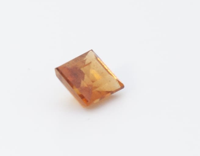 1.2ct Orange Citrine VVS Asscher Shape (5.9x5.3x3.9 mm) Unheated gemstone from Sri Lanka