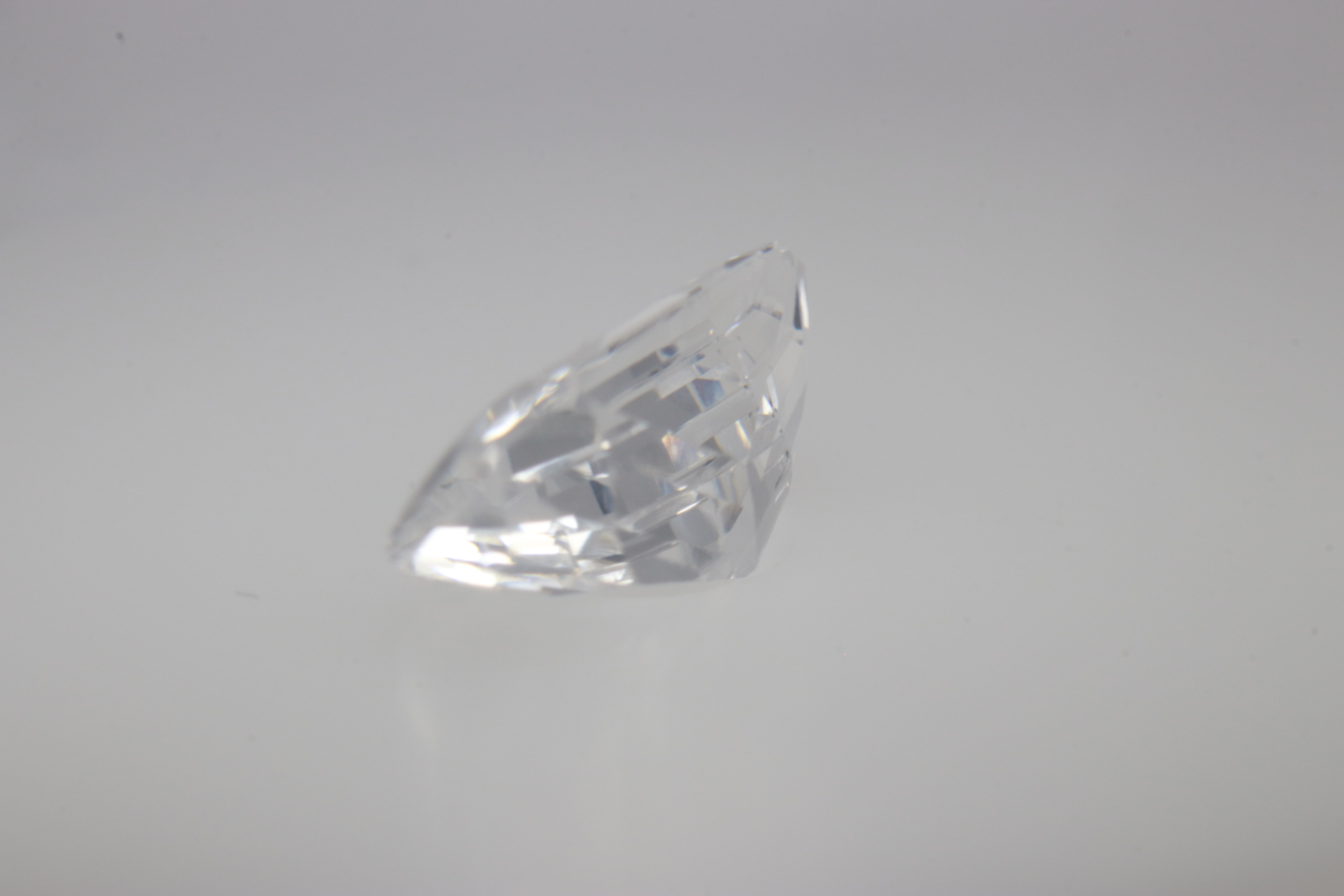 1.8ct White Sapphire VVS Emerald Shape (9.3x4.5x4 mm) Unheated gemstone from Sri Lanka