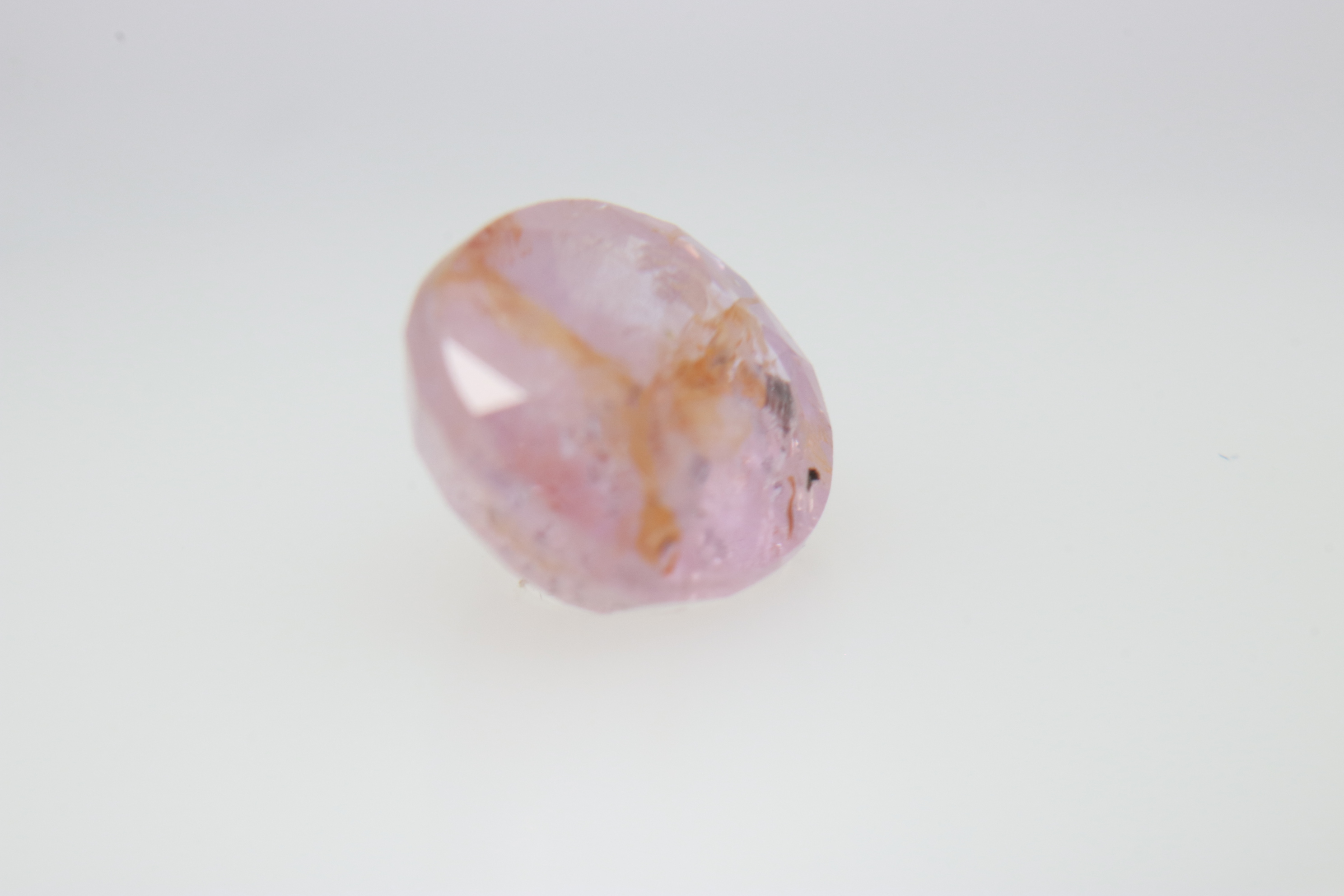 2.2ct Hot Pink Padparadscha Twinning wisp Oval Shape (7.8x6.8x4.5 mm) Unheated gemstone from Sri Lanka