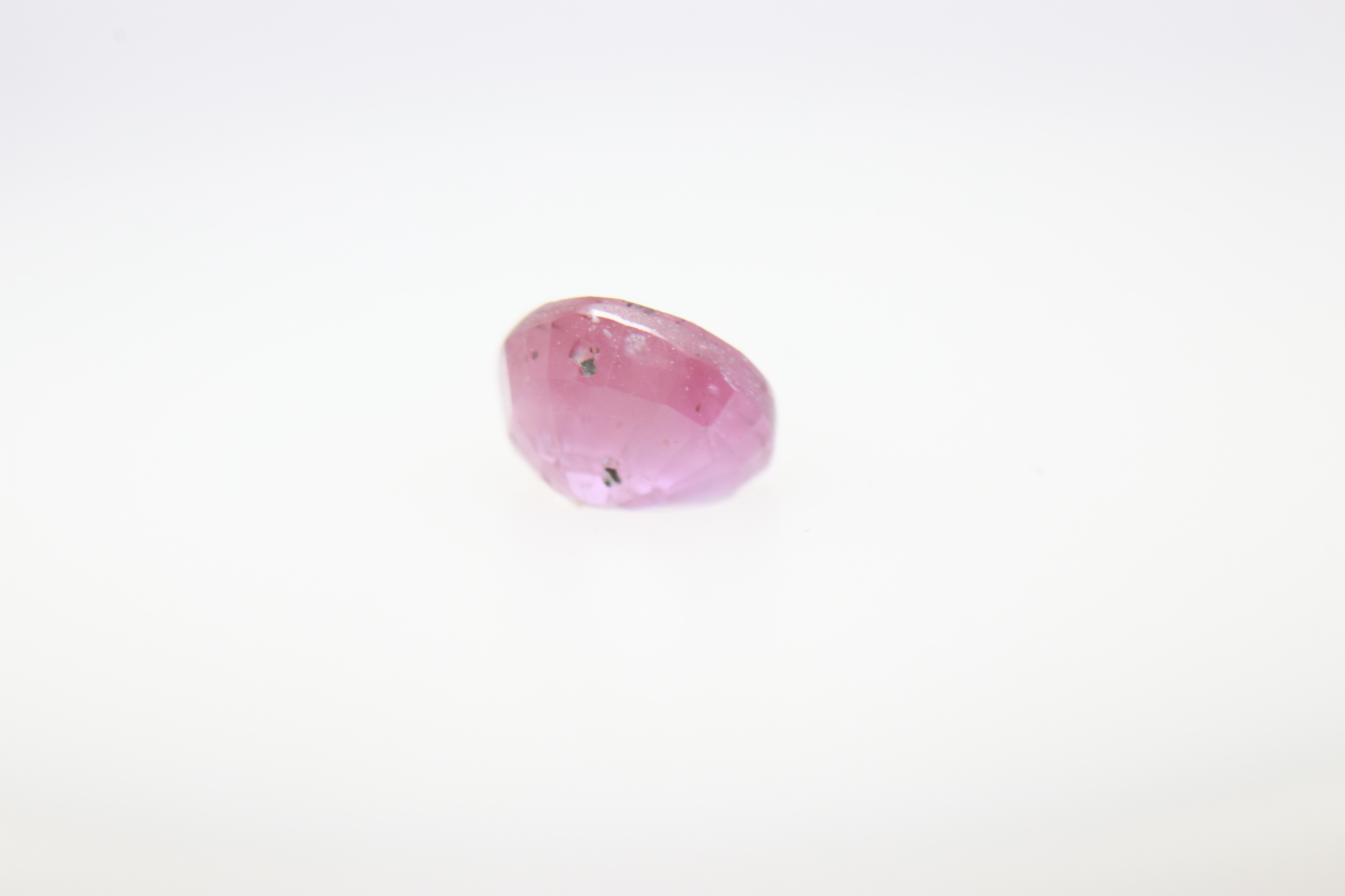0.5ct Alice Blue Padparadscha SI1 Oval Shape (4.9x3.8x2.8 mm) Unheated gemstone from Sri Lanka