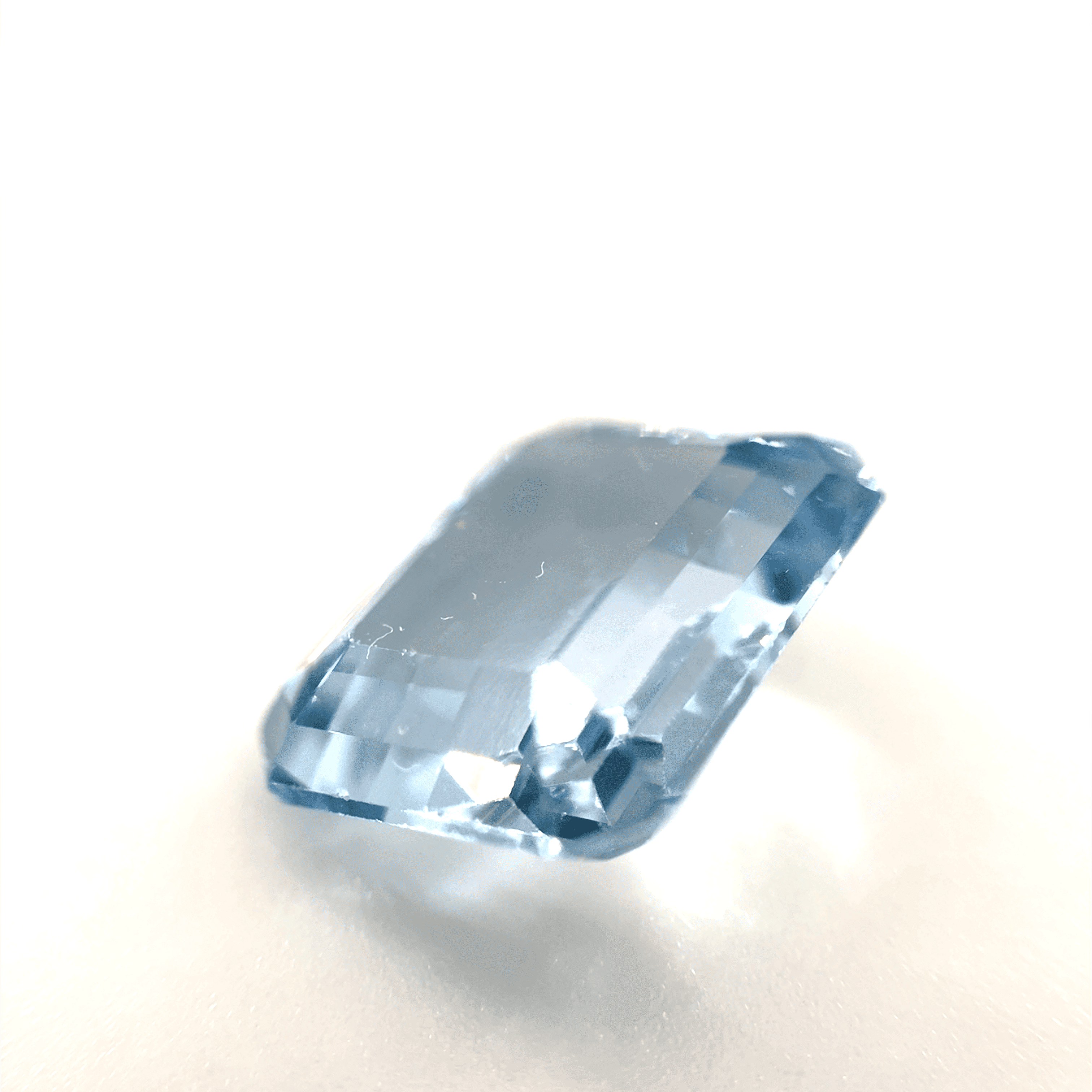 6.5ct Light Blue Spinel Flawless (fl) Emerald Shape (10x11.09x5.9 mm) Unheated gemstone from Sri Lanka