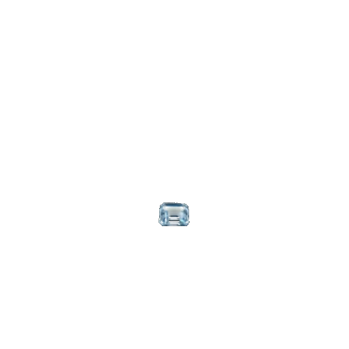6.5ct Light Blue Topaz Flawless (fl) Fluorescence Emerald Cut (10x11.09x5.9 mm) Unheated gemstone